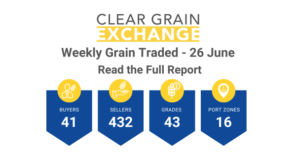 Weekly Grain Traded CGX - 26 June