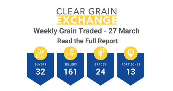 Weekly Grain Traded CGX - 27 March