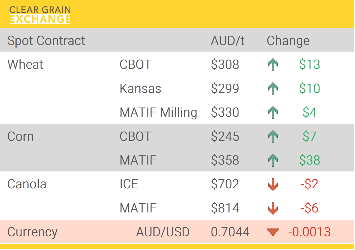 Grain Report Monday- 2nd March