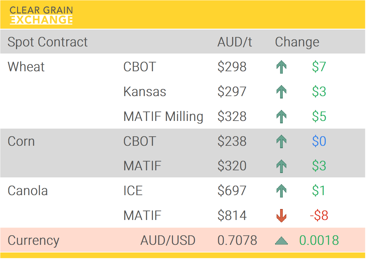 Grain Report Monday- 23rd February