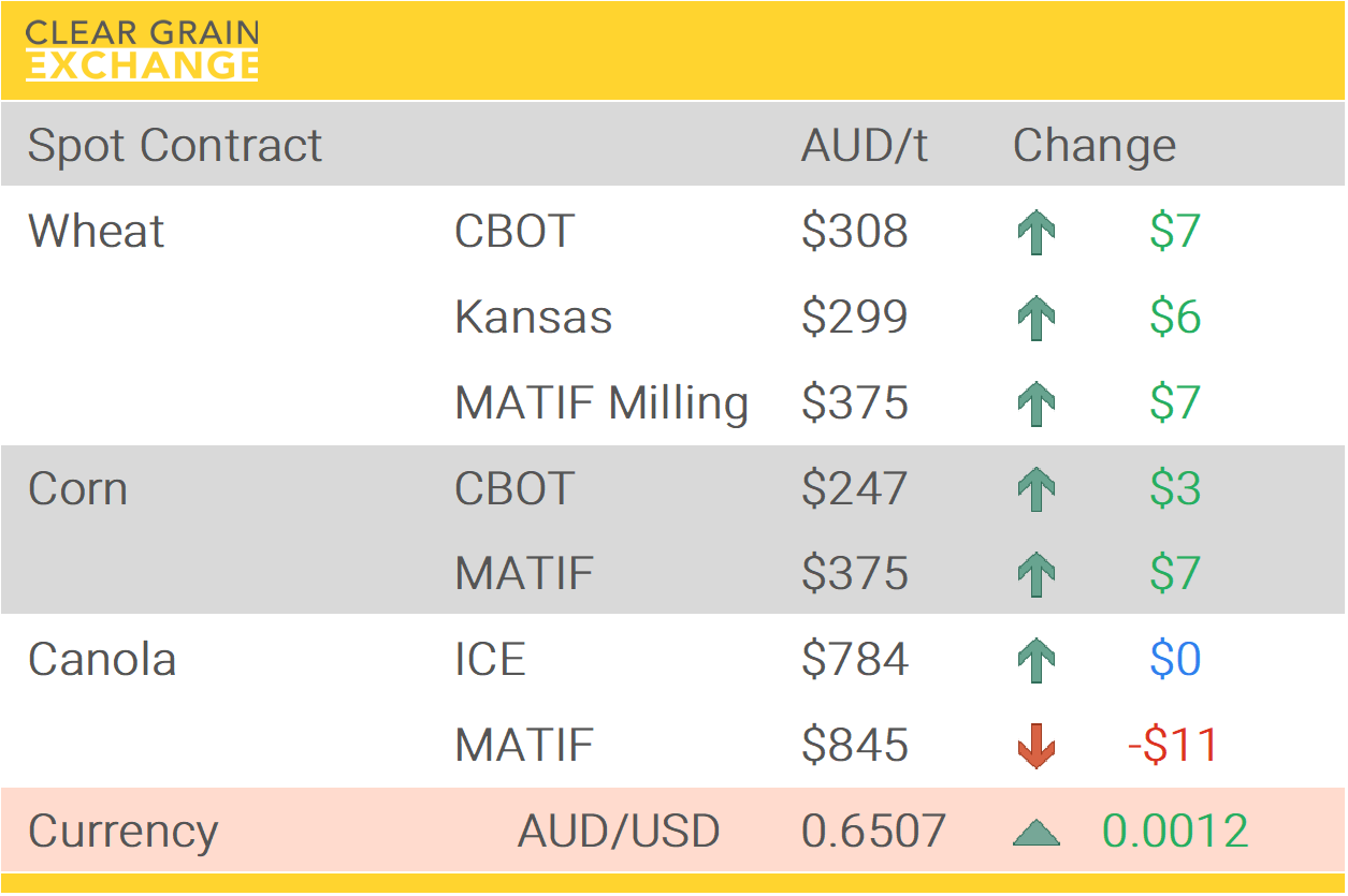 Grain Report Monday- 21st July