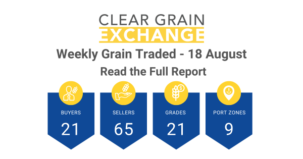 Weekly Grain Traded CGX - 18 August