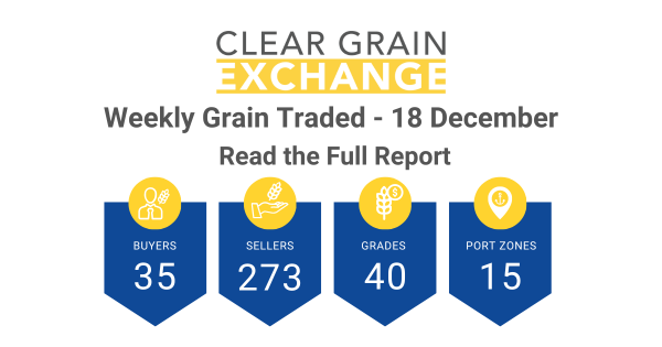 Weekly Grain Traded CGX - 18 December