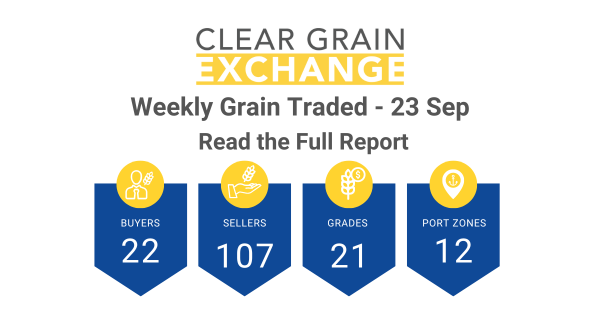 Weekly Grain Traded CGX - 23 September