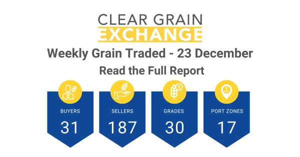 Weekly Grain Traded CGX - 23 December
