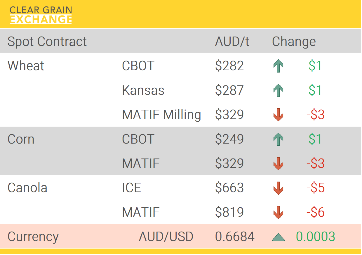 Grain Report Thursday- 15th January