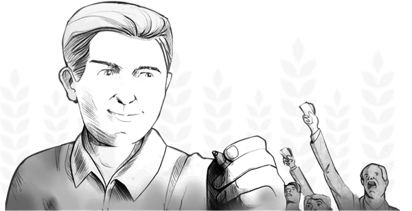 Market and exchange illustration