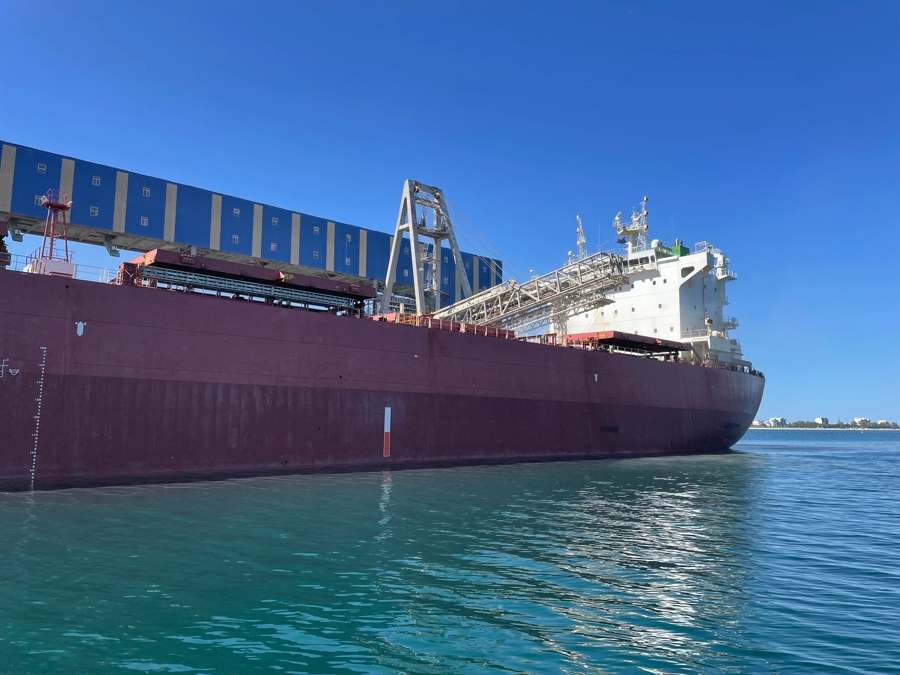 Photo of a ship in port